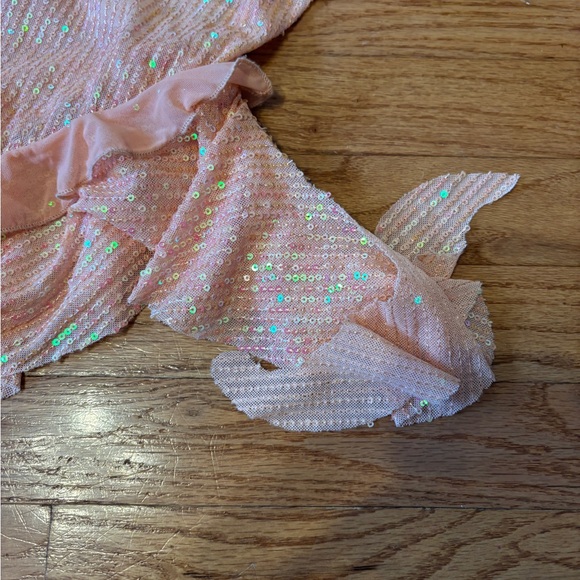 Pink Iridescent Ruffle Skirt - Picture 3 of 8